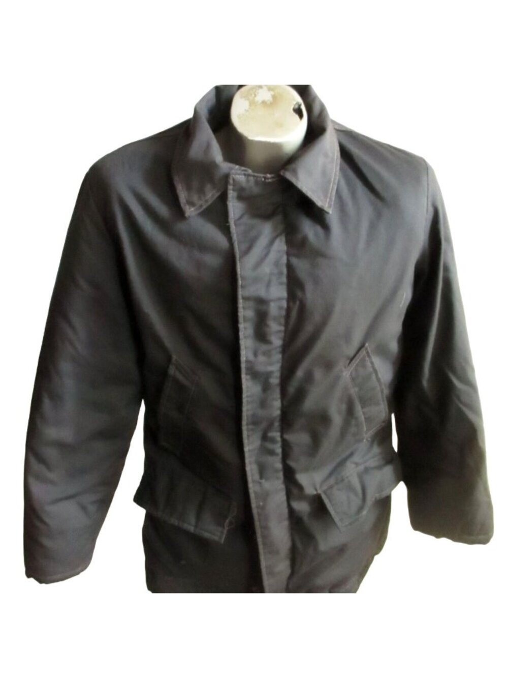 Quilt Lined Blue Mechanic Big Mac Vintage Men's Work Jacket Medium 1970's Heavy